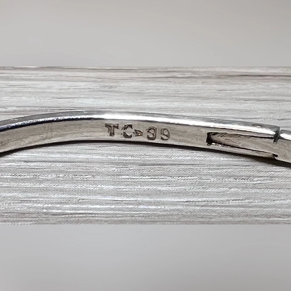 Vintage Sterling Silver MEXICO TAXCO Belt Buckle Hinged Bangle Bracelet, 12.5g - Picture 6 of 8